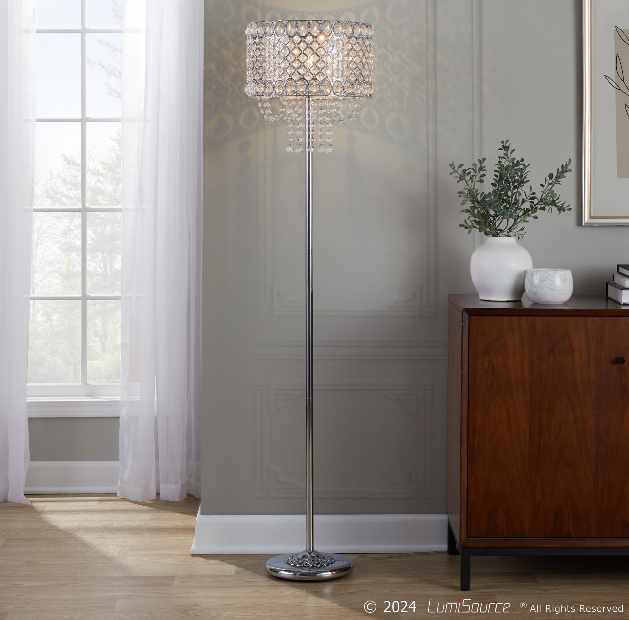 Droplets 60" Metal Floor Lamp